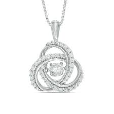 Unstoppable Love 1 2 Ct T W Diamond Celtic Love Knot Pendant In 10k White Gold Zales White Gold Pendant Necklace Celtic Love Knot Birthstone Necklace Mothers