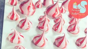 Drop heaping teaspoons (not measuring. Striped Meringue Kisses Recipe Acorn Bakes Youtube