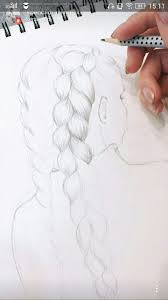 Braids Hair Draw Sketch Try Easy Drawingideas How To Draw Hair Pencil Art Drawings Art Drawings Sketches