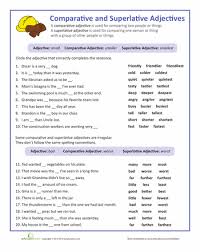 Degrees Of Comparison Of Adjectives Exercises With Answers Pdf Adjectives That Compare Comparative Adjectives Adjectives Exercises English Adjectives