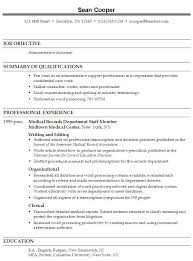 Medical Administrative Resumes For 2021 Printable And Downloadable Cust