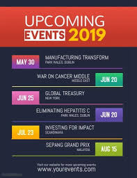 Upcoming Events Calendar Poster Flyer Events Calendar Design Calendar Design Layout Event Calendar