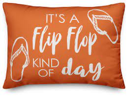 Shop with afterpay on eligible items. Flip Flop Kind Of Day Outdoor Lumbar Throw Pillow 14 X20 Beach Style Outdoor Cushions And Pillows By Designs Direct Houzz