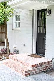 Modern farmhouse in north atlanta. Spring Home Tour Maison De Pax Front Porch Steps Exterior Brick Brick Porch