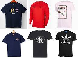 Traditionally, it has short sleeves and a round neckline, known as a crew neck, which lacks a collar. Buy Branded Tee Shirts Cheap Online