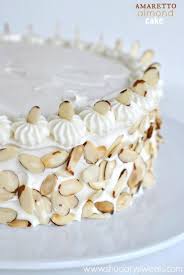 Amaretto Almond White Cake Shugary Sweets Yummy Cakes Almond Cakes Cake Toppings
