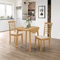 Modern round kitchen table and 4 chairs set. Round Dining Table Sets You Ll Love Wayfair Co Uk