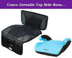 Cosco Juvenile Top Side Booster Seat With Car Seat Protector Mat Turquoise Give Your Child A Comfy Lift With Th Baby Car Seats Car Seat Accessories Car Seats