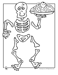 For boys and girls, kids and adults, teenagers and toddlers, preschoolers and older kids at school. Skeleton Halloween Coloring Page Woo Jr Kids Activities