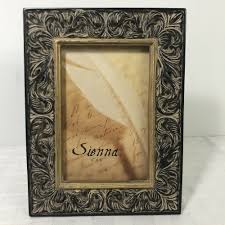 Black And Gold Picture Frames 4x6 Sienna Ornate Black Gold Picture Frame 4x6 Photo Decorative Sienna Gold Picture Frames Picture Frames Frame