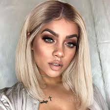 You may try blonde ombre on dishwater blonde, strawberry blonde, light brown and even medium brown as a basic color. Amazon Com Lanova Short Hair Wigs Ombre Synthetic Wig Ombre Brown Blonde Cheap Wigs For Afros Short Bob Wigs Middle Part Lanova 103 Beauty