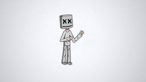 Make the arm thinner the closer it is to the hand to create the wrist. Marshmello Drawing Easy Full Body Drawing Wallpaper