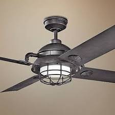 65 Kichler Maor Led Distressed Black Ceiling Fan 7k334 Lamps Plus Black Ceiling Fan Industrial Ceiling Fan Rustic Ceiling Fan