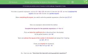 Take the square root of both sides of the equation. Completing The Square Worksheet With Steps Printable Worksheets And Activities For Teachers Parents Tutors And Homeschool Families