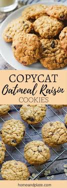 Copycat Oatmeal Raisin Cookies Home And Plate Recipe Cookie Recipes Oatmeal Raisin Raisin Cookies Oatmeal Raisin Cookies