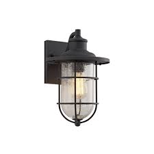 Available in various designs and sizes, these items make great functional decor as well as thoughtful presents! Nautical Style Black Exterior Wall Light With Clear Caged Glass Shade