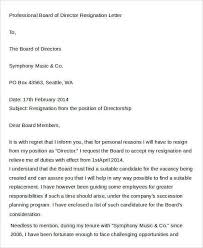 Director Resignation Letter Templates 7 Free Pdf Word Format Download Free Premium Templates
