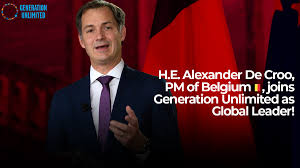 Vandaag zetten we de eerste stap van het zomerplan. Le Premier Ministre Alexander De Croo Rejoint Les Global Leaders De Generation Unlimited Unicef Alexander De Croo