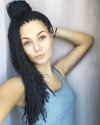 Black And White Braids Prichyoska Zizi Box Braids Hairstyles Hair Styles Braided Hair White