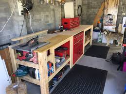 The best material for a garage workbench top is plywood. New Work Benches Bunnings Workshop Community
