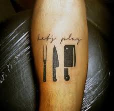 Lets Play With Culinary Tools Tattoo Male Forearms Culinary Tattoos Tattoos Cooking Tattoo