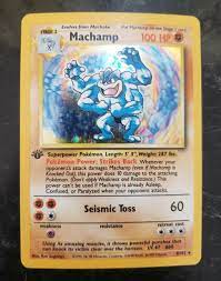 1995 Machamp 1st Edition Holo Foil Pokemon Card Good Condition 8/102- RARE  CARD | eBay