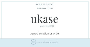 Word Of The Day Ukase Word Of The Day Words Uncommon Words
