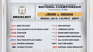 ESPN showcases signature MegaCast presentation as Hurricanes and Hoosiers headline at Hard Rock Stadium for 2026 College Football Playoff National Championship Presented by AT&T