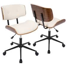 Lumisource Lombardi Height Adjustable Office Mid Century Modern Chair In Walnut Cream Oc Jy Lmb Wl Cr At Staples In 2020 Mid Century Modern Office Chair Mid Century Modern Chair Modern Office Chair