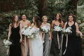 Gorgeous Wedding Details For A Jungle Wedding Mywedding Dark Bridesmaid Dress Neutral Bridesmaid Dresses Black Bridesmaid Dresses