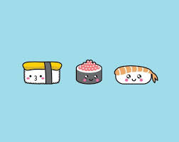 Premium Vector Clipart Kawaii Sushi Clipart Kawaii Sushi Clip Art Set High Quality Vectors Instant Download Kawaii Clipart En 2020 Kawaii Dessins Mignons Griffonnages
