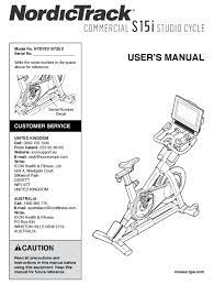 Nordictrack owners manual treadmill 1500. Nordictrack S15i User Manual Pdf Download Manualslib