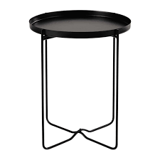 Beistelltisch Clarence Aus Metall D 46 Cm Schwarz Beistelltisch Metall Beistelltisch Beistelltische