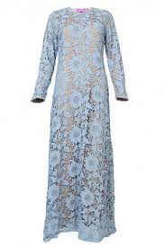 Zulema Crochet Lace Jubah Dress Pakaian Wanita Pakaian Jubah