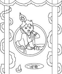 Shri Krishna Janmashtami Coloring Printable Pages For Kids