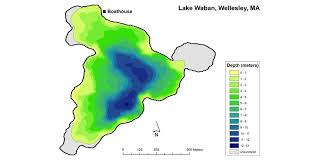 New View Of Lake Waban Bathymetric Style Wellesley College