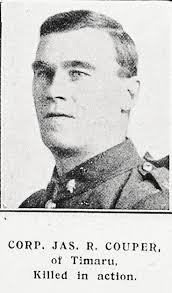 Corp Jas R Couper of Timaru, killed in action