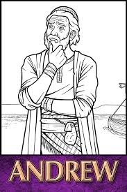 He has come here with his faithful apostles. The Apostles Of Jesus Christ Andrew Coloring Page Bibleheroes Art Store