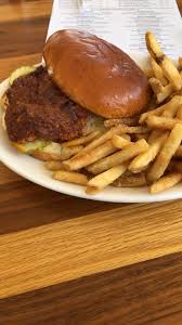 Top with spicy fried chicken, shredded lettuce and pickles. Nashville Hot Chicken Sandwich From Bj S Brewhouse Friedchickensandwich