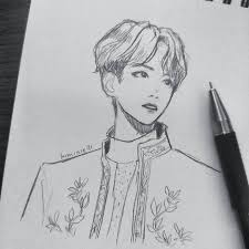 A collection of the top 39 bts anime wallpapers and backgrounds available for download for free. J Hope Bts Drawings Kpop Drawings Bts Sketches