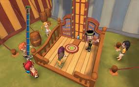 Then go up until you see a boom box on a bench which is playing music. Carnival Games Wii The Game Hoard