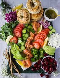Here, the salty, smoky flavor is complemented by the creamy cheese, fresh tomato, and crunchy, toasted bread. Smoked Salmon Platter Smoked Salmon Appetizer Two Purple Figs