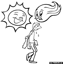 The North Wind And The Sun Online Coloring Page Sun Activity Online Coloring Pages Sun Online