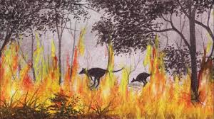 How To Draw Landscape Of Bushfires Destroy Australian Wildlife Save An Save Animals Drawing Animal Drawings Drawings