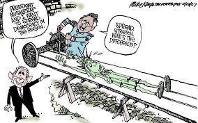 We can't come to an agreement about how to fix your car, mr. Musharraf On Democracy Mike Keefe Political Cartoon 11 08 2007