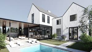 A beautiful farmhouse plan with large porches and an open interior for entertaining. 5 Bedroom Modern Farmhouse Plan Ank Studio