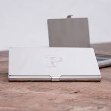 Treat your team to personalized business card cases! Monogram Personalised Business Card Holder Hardtofind