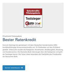 Larger service differences can be found in the comparisons to the two following direct banks. Deutsche Bank Kredit Erfahrungen Test 2021