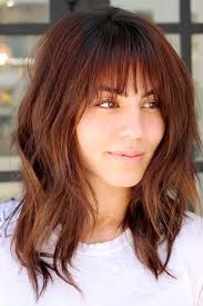 40 Best Trendy Haircuts With Bangs Kapsel Lang Haar Pony Kapsel Met Pony Lang Haar Pony
