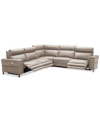 Furniture ennia 82 leather queen sleeper sofa, created for macy's. Furniture Closeout Raymere 5 Pc Leather Sectional Sofa With 3 Power Recliners Power Headrests And Usb Power Outlet Created For Macy S Reviews Furniture Macy S